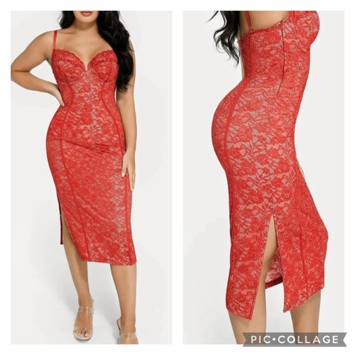 Popilush red lace bodycon - popilush,
