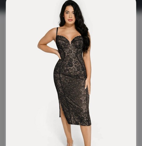 Popilush dress large black - dress, sz